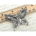 thumbnail image 3 of Rose Pink Czech Crystal Rhinestone Butterfly Pin Brooch Hand Painted Enamel, 3 of 5