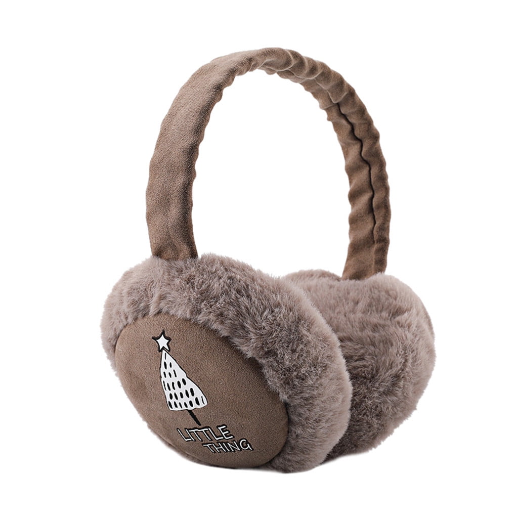Fragarn Women Foldable Winter Earmuffs Winter Hamburger Ear Warmer