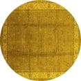 thumbnail image 1 of Ahgly Company Machine Washable Indoor Round Oriental Yellow Traditional Area Rugs, 8' Round, 1 of 4