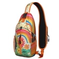 thumbnail image 1 of Rustic Sling Bag Boho Floral Lightweight Crossbody Backpack for City Walks and Gym Sessions, 1 of 6