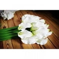 thumbnail image 5 of Ramo de flores artificiales, tacto realista, flores para ramos de boda, hogar, hotel, jardín, Tela, blanco, 6PCS, 5 of 5