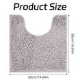 thumbnail image 4 of Alfombra de baño en forma de U, alfombra de baño de contorno peludo súper suave para el piso del baño, esponjosa, absorbente de agua, antideslizante, lavable a máquina, secado rápido, 4 of 5