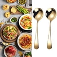 thumbnail image 1 of Ynlkorvg Tableware Round Spoon 304 Stainless Spoon Fork Household Cute Small Soup Spoon Thick Round Bottom Eating Spoon, 1 of 9