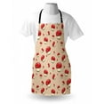 thumbnail image 3 of Mushroom Apron Amanita Toxic Mushroom Illustration Spotted Summer Woodland Forest Clip Art, Unisex Kitchen Bib Apron with Adjustable Neck for Cooking Baking Gardening, Ivory Red Tan, by Ambesonne, 3 of 3