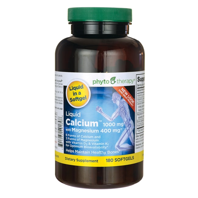 PHYTO-THERAPY Liquid Calcium 1000mg with Magesium, Softgels, 180 ea