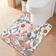 thumbnail image 3 of GZHJMY Hibiscus Wildflowers Bathroom Rug 24"×16",Non-Slip High Absorbent Bath Mat Rug Machine Washable Bahtub Mats, 3 of 7