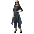 thumbnail image 3 of Moomaya Womens Kurti Kurta Pant Set Boat Neck Printed 2 Piece Dress Ethnic Wear, 3 of 6