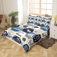 thumbnail image 3 of Juego de cama de tamaño completo, geométrica Hexágono Océano Funda Nórdica Niños Niños Niñas, 3 of 8
