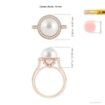 thumbnail image 4 of ANGARA South Sea Cultured Pearl Halo Ring with Milgrain in 14K Rose Gold for Women | June Birthstone, Birthday, Anniversary, Jewelry Gift for Women | Pearl Ring, 4 of 8