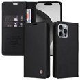 thumbnail image 1 of Funda para iPhone 16 Pro Max Estuche de Cuero PU Tipo Cartera con Ranuras para Tarjetas y Cierre Magnético, 1 of 5