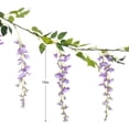 thumbnail image 4 of Coolmade Wisteria Artificial Flowers Garland, 4 Pcs Total 28.8ft Artificial Wisteria Vine Silk Hanging Flower for Home Garden Outdoor Ceremony Wedding Arch Floral Decor (Light Purple), 4 of 7