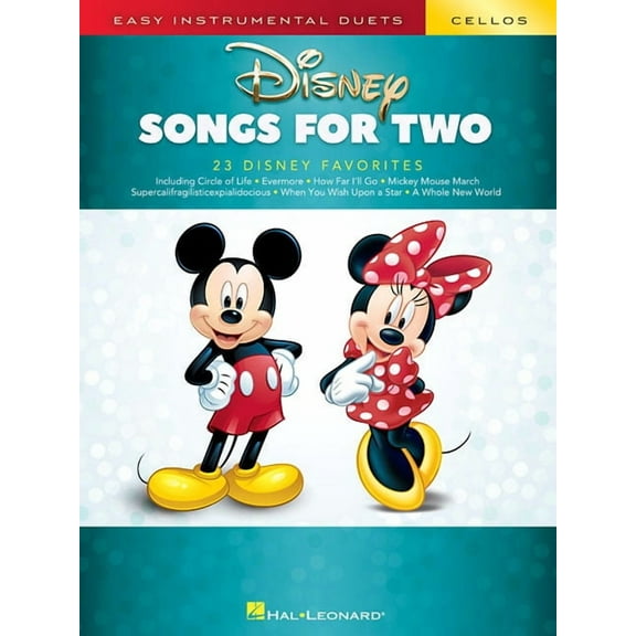 Disney Songs for Two Cellos: Easy Instrumental Duets, (Paperback)