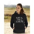 thumbnail image 4 of Normal People Scare Me Women's Hoodie XX-Large Pink, 4 of 6