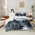 thumbnail image 4 of Manfei Smoky Jungle 2pcs Bedding Comforter Set for Female Men Women,Woodland Tree Twin Comforter Sets,Botanical Plants Breathable Bedding Set,Ultra Soft Home Decor,Reversible, 4 of 8