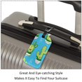 thumbnail image 3 of Square 2Pack PU Leather Cactus Cruise Luggage Tag with Privacy Cover and Name ID Tag for Travel Handbags Backpacks Luggage Tags, 3 of 6