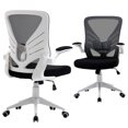 thumbnail image 1 of Vinsetto Chaise de Bureau en Maille Pivotante avec Support Lombaire, Accoudoirs, Gris, 1 of 10