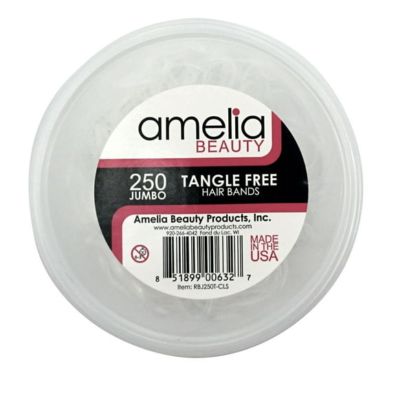 250, black, tangle free, jumbo size, bands for pony tails and braids
