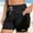Black, variant on Women's Plus Size 2-in-1 Running Shorts with Mesh Outer Layer and Inner Brief, Quick Dry Double Layer Athletic Shorts with Drawstring Waist for Gym Workout