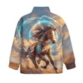 thumbnail image 5 of Uorisanigo Girls' 1/4 Zipper Sweatshirts Oversized Tribal Western Horse Long Sleeve Pullover Top Fall Spring Outfits Clothes Quarter Zip Pullover Jacket Athletic Shirts Outerwear, 5 of 6