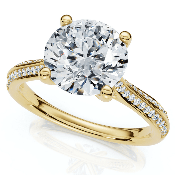 Pompeii Certified 2 1/4 - 6 1/4Ct Diamond Engagement Ring 14k Gold Lab Grown (G/H,VS2-SI1)