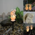 thumbnail image 2 of Solar Powered Cherub Garden Statue Light for Outdoor Courtyard Decorative, 2 of 9