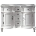 thumbnail image 2 of Silkroad Exclusive V0722WW48D 48 in. Carrara White Marble Top Double Sink Bathroom Vanity, 2 of 8