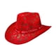 thumbnail image 3 of Sombrero de vaquero navideño, accesorio versátil para disfraz, sombrero de fiesta informal para escenario. Copos de nieve verdes, 3 of 9