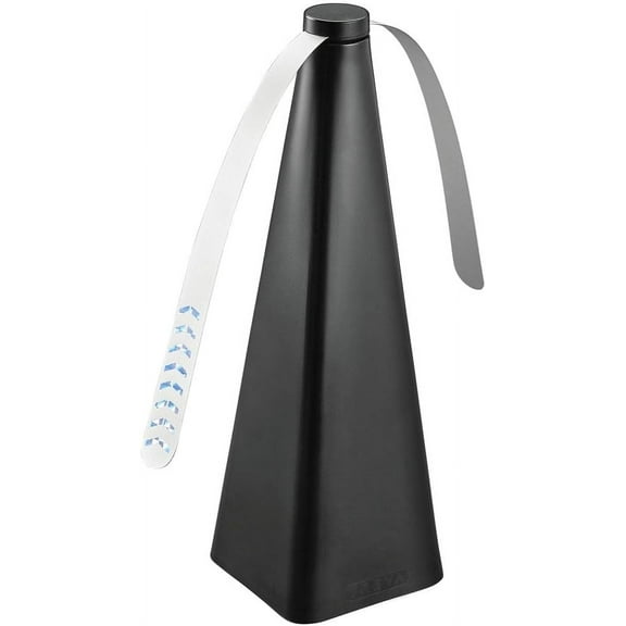 Treva Chemical Free Bug Fan Fly Deterrent with Holographic Blades to Clear Bugs, Mosquitoes, and Flies, Battery Powered Fly Fan - Black