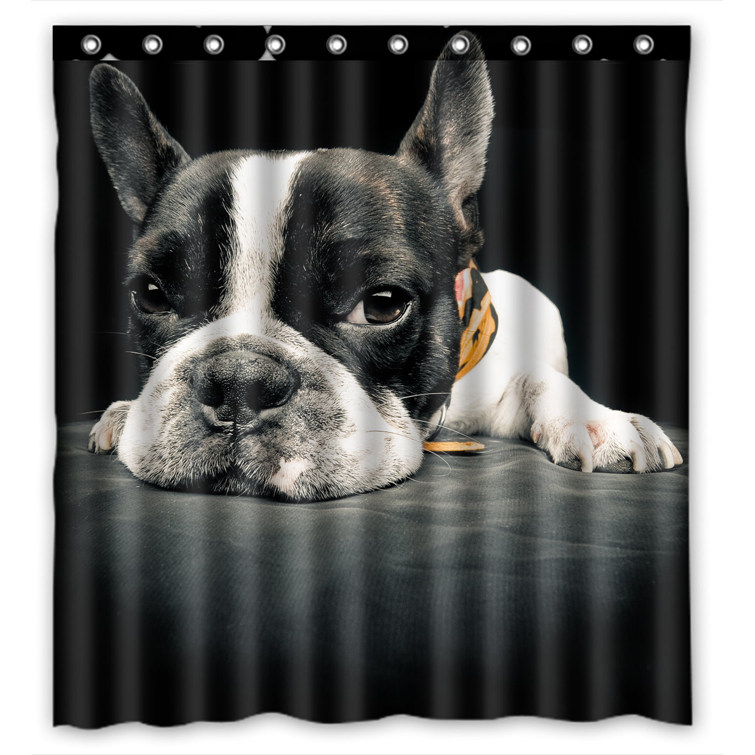 YKCG Funny Dog Animals A French Bulldog Waterproof Fabric Bathroom