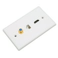 thumbnail image 4 of 3 Port Wall Plate, Neat Appearance CAT6 TV F Head Plug And Play Multifunction Rustproof HD Multimedia Interface Ethernet Wall Plate  For HDTV For Projector, 4 of 8