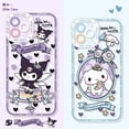 thumbnail image 2 of Funda Kuromi Cinnamoroll para iPhone 14 Pro Max 13 12 11 Pro Mini XR XS X 8 7 6 6S Plus SE 2020, funda de silicona transparente a prueba de golpes xuanjing  unisex, 2 of 2