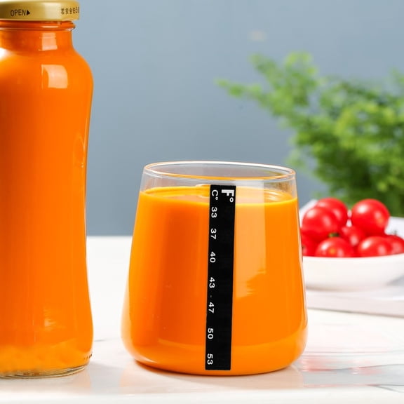 LOLIPPYY 10Pcs Adhesive Digital Thermometer Strips for Home Brewing Fermentation Black LCD Display