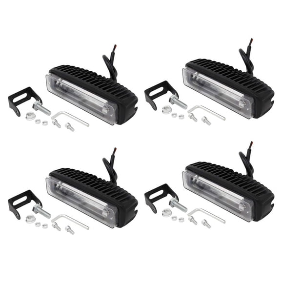 Lampe d'Avertissement de Voiture Chariot Élévateur à DEL 4 Pouces 30W, Sécurité, Barre Lumineuse de Travail, Lumière de Zone de Danger d'Entrepôt, (4 Pcs)
