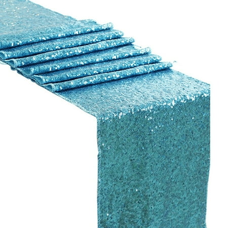 

SUNFEX Sequin Table Runner Cover 12\ X108\ Sparkly Tablecloth Backdrop Wedding Party