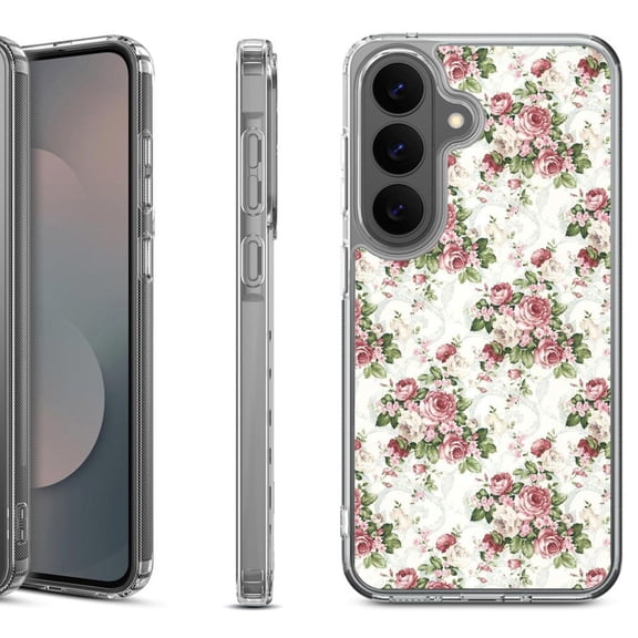 Shockproof Phone Case for Samsung Galaxy A37 5G, by OneToughShield - Floral/Rose