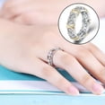 thumbnail image 5 of GKNET Women's Cross Zircon Rings Engagement Wedding Magnetic Zircon Fashion Jewelry-golden-10, 5 of 9