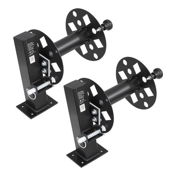 KFFKFF 2PCS Heavy Duty Welding Cable Reels, Cable Lead Reels for 150FT 1/0 & 125FT 2/0 Cable, Durable Steel Reel with Locking Pin for Service Trucks, Maintenance, and Job Sites