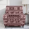 thumbnail image 2 of HELLHERO Recliner Chair Slipcover with Running Horse Geometric Pattern, 4 Piece Polyester Spandex Cover with Side Pocket for Apartment Home Theater Single Lounger Sofa, 2 of 8