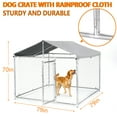 thumbnail image 5 of Pinypikaka Large Outdoor Dog Kennel, 6.6x6.6x5.6ft Dog House Pet Pens, Dog Enclosure with UV-Resistant Waterproof Roof Cover, Outside Dog Kennel with Cover and Safe Lock for Yard, 5 of 7