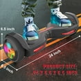 thumbnail image 6 of Hover Off Road Board Electric Scooter with LED Lights & 400W Motor, Kids Scooter with 9MPH Max Speed, Electric Scooter with Bluetooth Speakers, Tcdjtc Self-Balance Scooter for Kids, 6 of 8