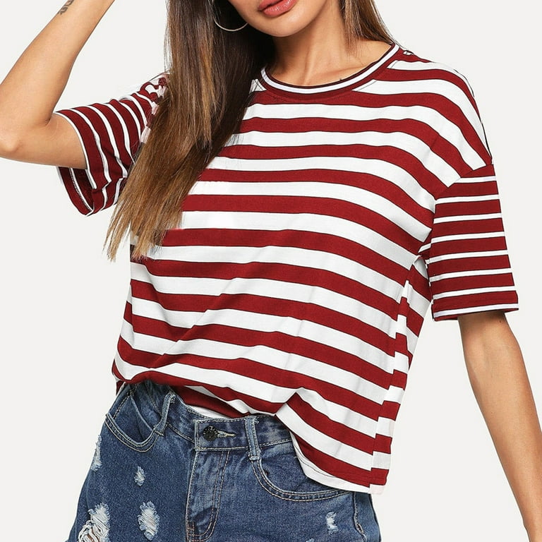 ◆KODAK◆ Recipe  Washing Short Sleeve T-shirt Women RED D0300-playera-pc-cr-mc-silueta