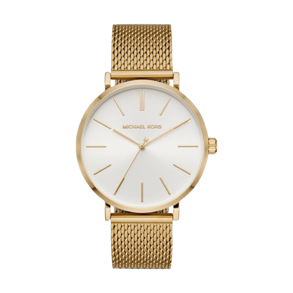 Michael Kors Men’s Gold-Tone Stainless Steel Mesh Chronograph Watch 42mm Quartz - MK7150