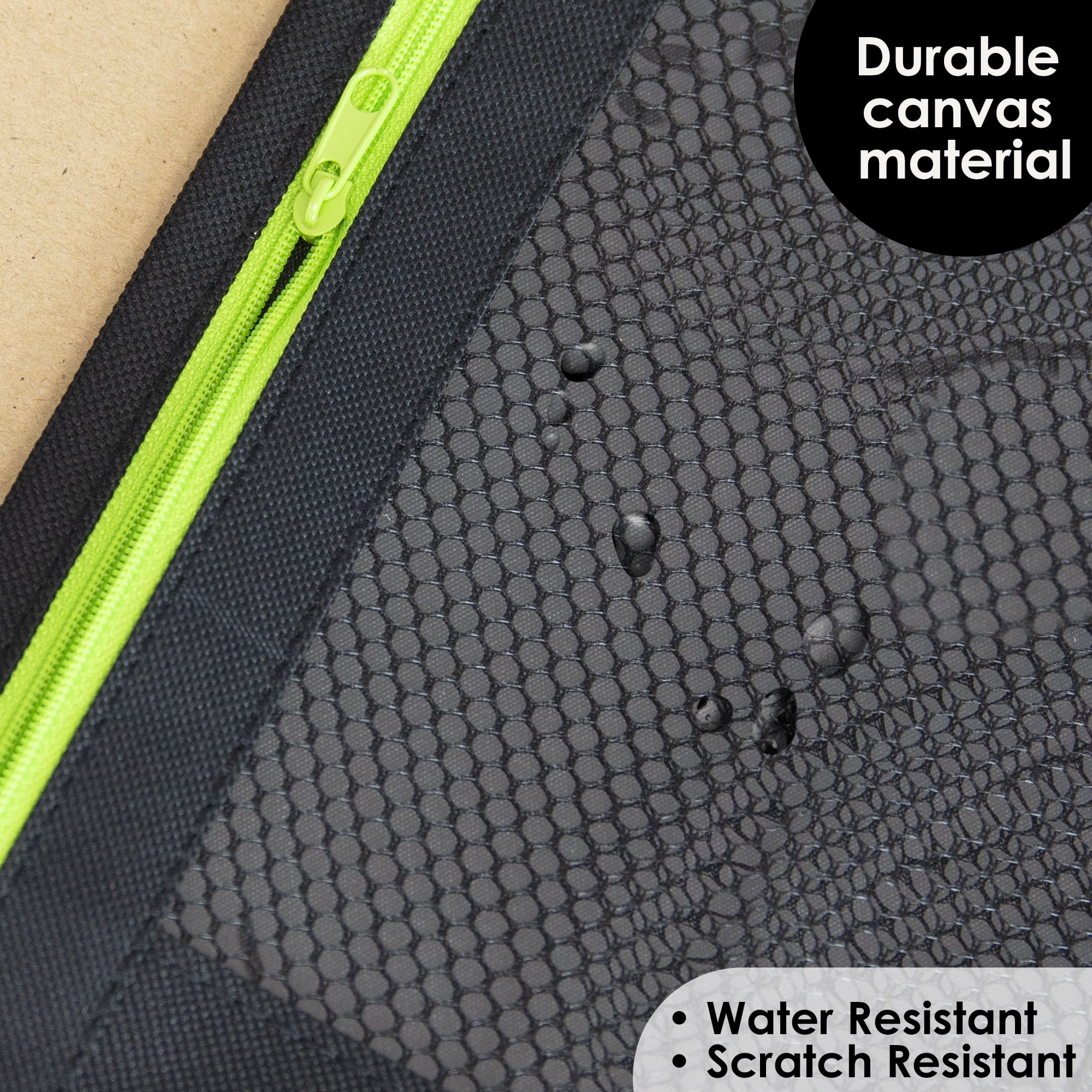 BAZIC 3 Ring Pencil Pouch, Mesh Window, Neon Black Color, 144-Pack