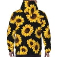 thumbnail image 7 of Kdxio Sunflower 6 Print Mens Casual Hooded Collar Drawstring Hoodies Pullover Sweatshirts Casual Long Sleeve Shirts-Medium, 7 of 7