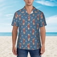 thumbnail image 2 of Gukieu Dachshund Dog Puppy Print Men's Short-sleeved Shirts, Button-down Lapel Hawaiian Shirts, T-shirts, Beach Vacation Summer Casual Wear,Large, 2 of 7