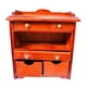 thumbnail image 1 of Mesita de noche de madera para casa de muñecas a escala 1/12, mueble de juego de simulación para casa de muñecas, cajón rojo, 1 of 9