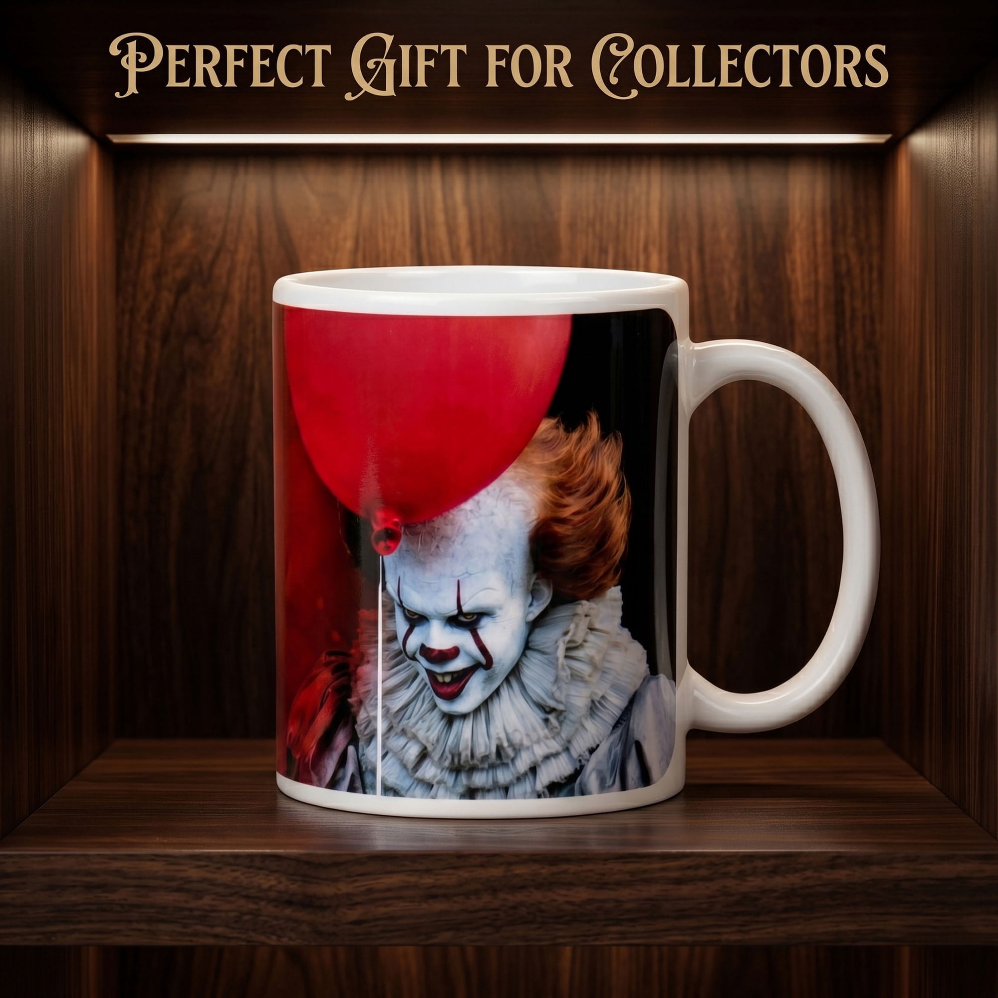 Pyramid America: IT Pennywise Red - 11oz Ceramic Mug - Coffee & Tea Cup, Horror Character Photo, Microwave-Dishwasher Safe, Fan Collectible, Licensed