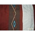thumbnail image 2 of 7-Pc Modern Chic Southwest Style Diamond Embroidery Comforter Set Rust Beige Brown Queen, 2 of 2