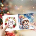 thumbnail image 3 of Tarjeta Felicitación Pintura Diamantes Kit Diy 6 Piezas Muñeco Nieve Navidad para Favores Fiesta Navideña, 3 of 9