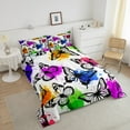 thumbnail image 4 of Erosebridal Butterfly Bedding Twin Comforter Set, Watercolor Print Down Comforter, Teens, Microfiber, 4 of 7